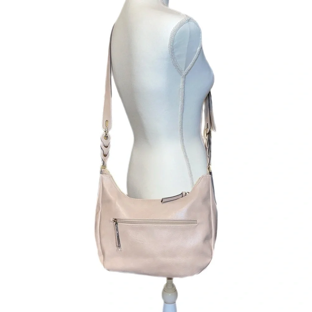 Rosetti Beige Hobo Bag Crossbody‎ Gold Detail NWOT